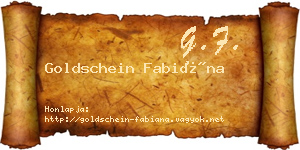Goldschein Fabiána névjegykártya